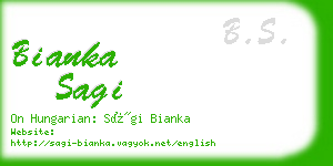 bianka sagi business card